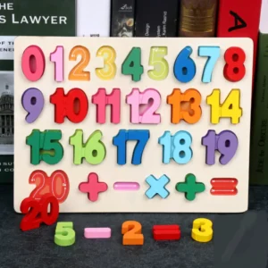 puzzle en bois avec  de grand nombres